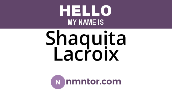 Shaquita Lacroix