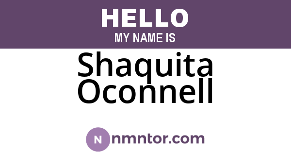 Shaquita Oconnell