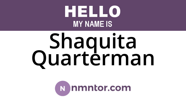 Shaquita Quarterman