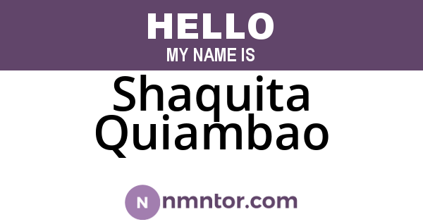 Shaquita Quiambao