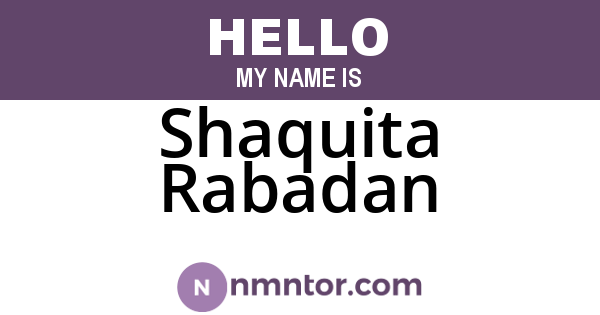 Shaquita Rabadan
