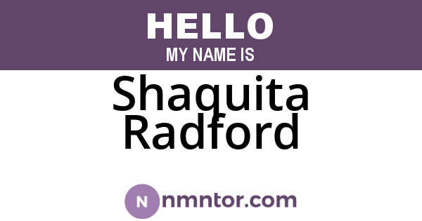Shaquita Radford