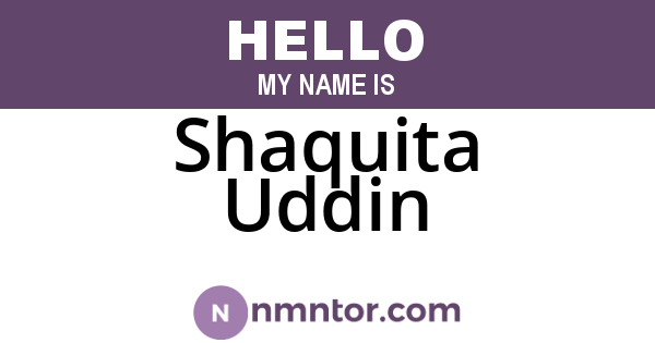 Shaquita Uddin