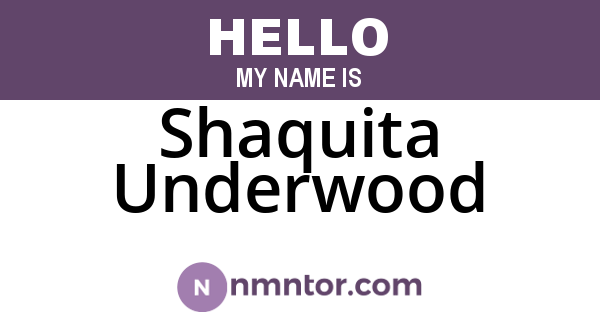 Shaquita Underwood