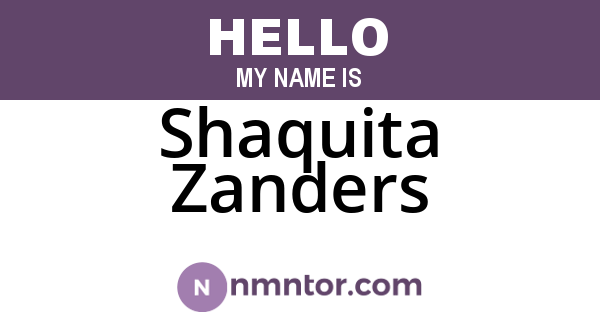 Shaquita Zanders