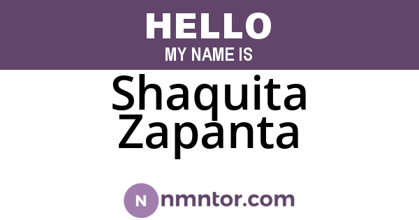 Shaquita Zapanta