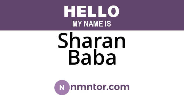 Sharan Baba