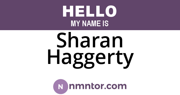 Sharan Haggerty