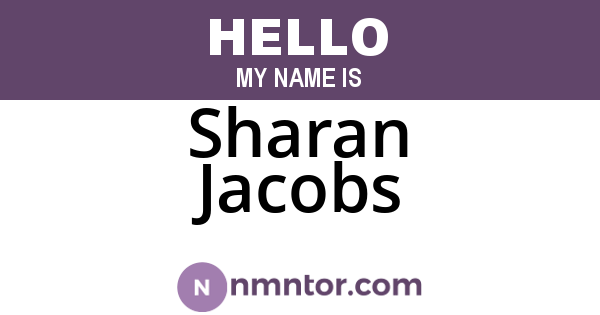 Sharan Jacobs