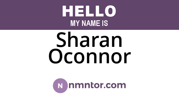 Sharan Oconnor