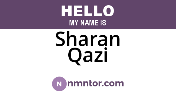 Sharan Qazi