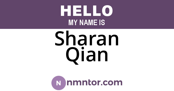 Sharan Qian