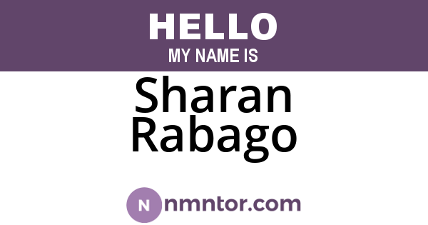 Sharan Rabago