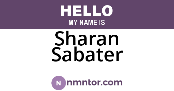 Sharan Sabater