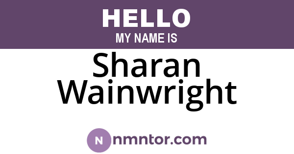 Sharan Wainwright