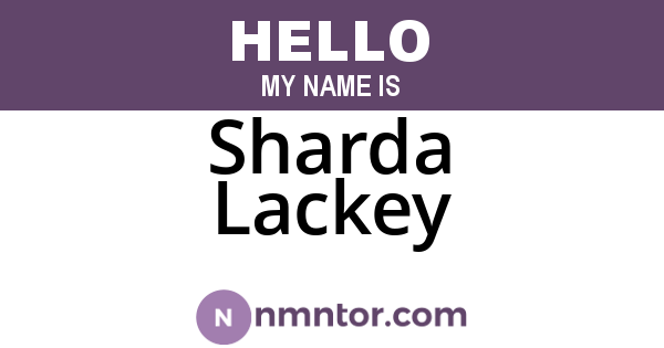 Sharda Lackey