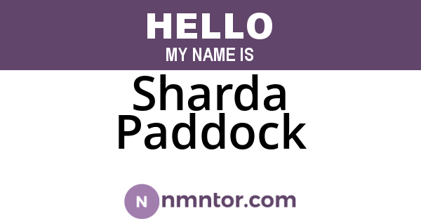 Sharda Paddock