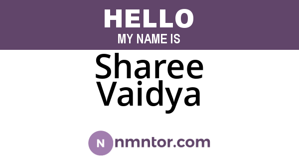 Sharee Vaidya