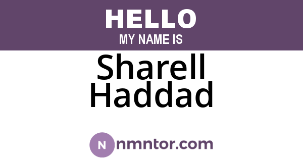Sharell Haddad