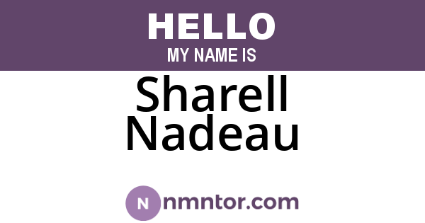 Sharell Nadeau