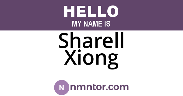 Sharell Xiong