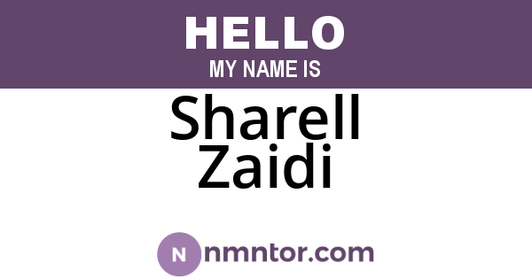 Sharell Zaidi
