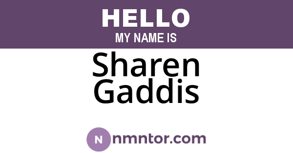 Sharen Gaddis