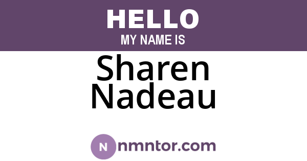 Sharen Nadeau