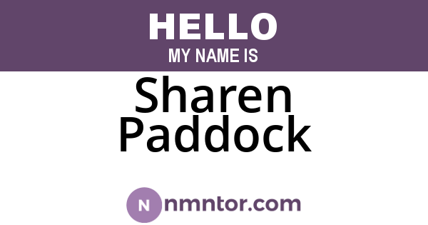 Sharen Paddock