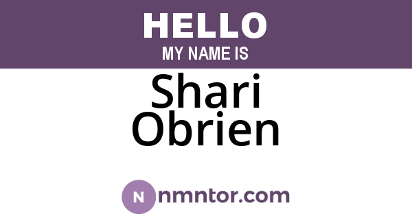 Shari Obrien