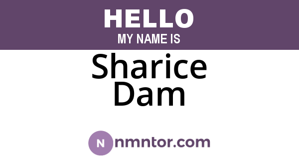 Sharice Dam
