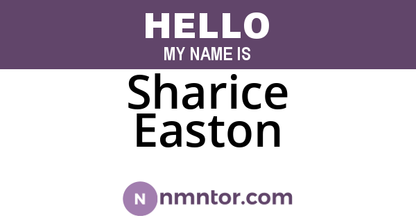 Sharice Easton