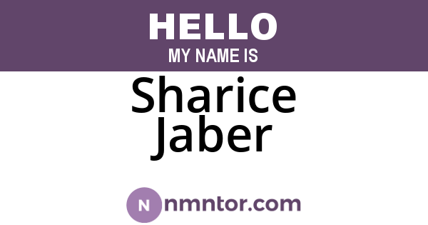 Sharice Jaber