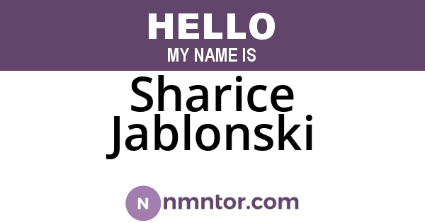 Sharice Jablonski
