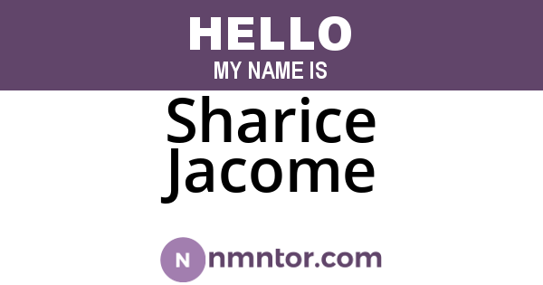 Sharice Jacome