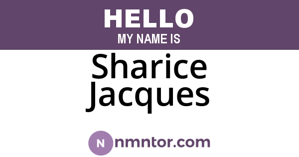 Sharice Jacques