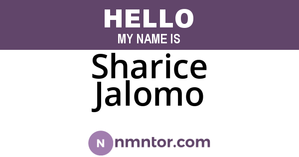 Sharice Jalomo