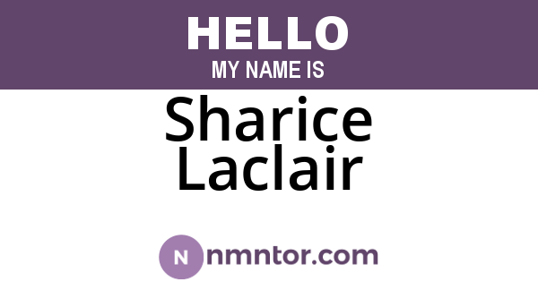 Sharice Laclair