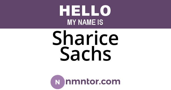 Sharice Sachs
