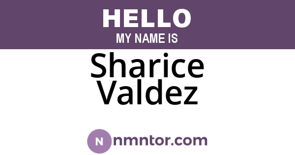 Sharice Valdez