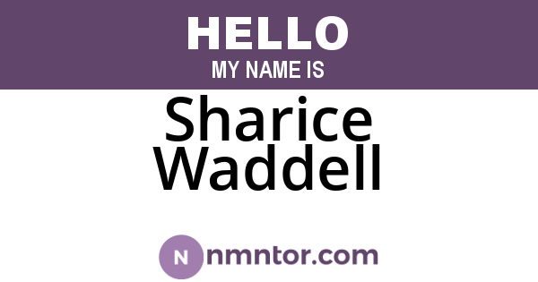 Sharice Waddell
