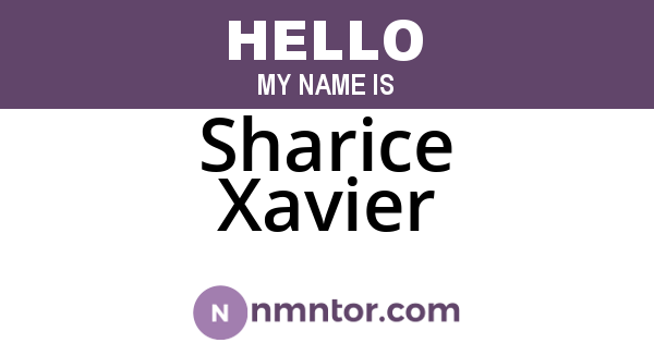 Sharice Xavier