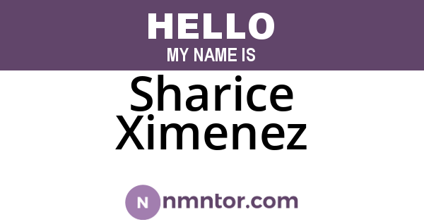 Sharice Ximenez