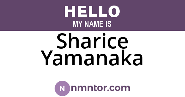 Sharice Yamanaka