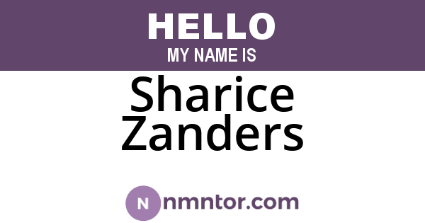 Sharice Zanders