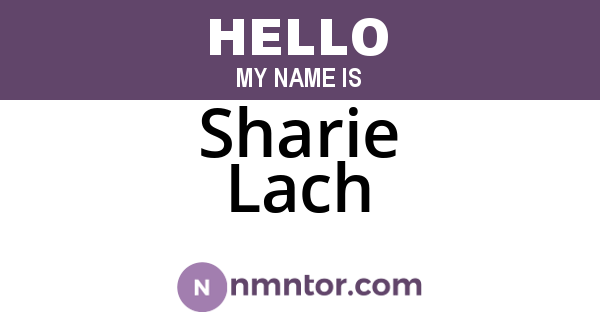 Sharie Lach