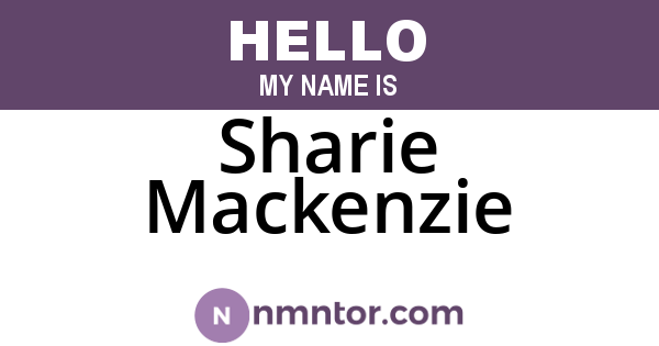 Sharie Mackenzie