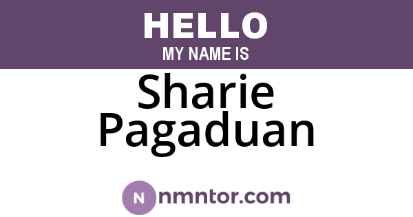 Sharie Pagaduan