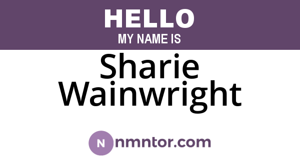 Sharie Wainwright