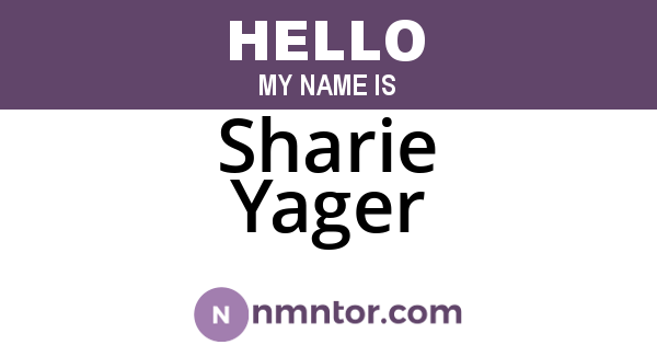 Sharie Yager